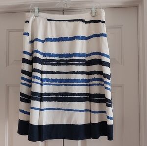 Coldwater Creek Blue Striped Skirt